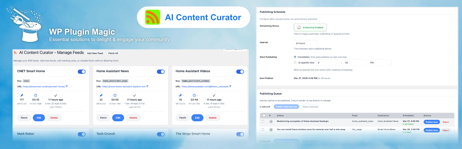 AI Content Curator for FluentCommunity and WordPress
