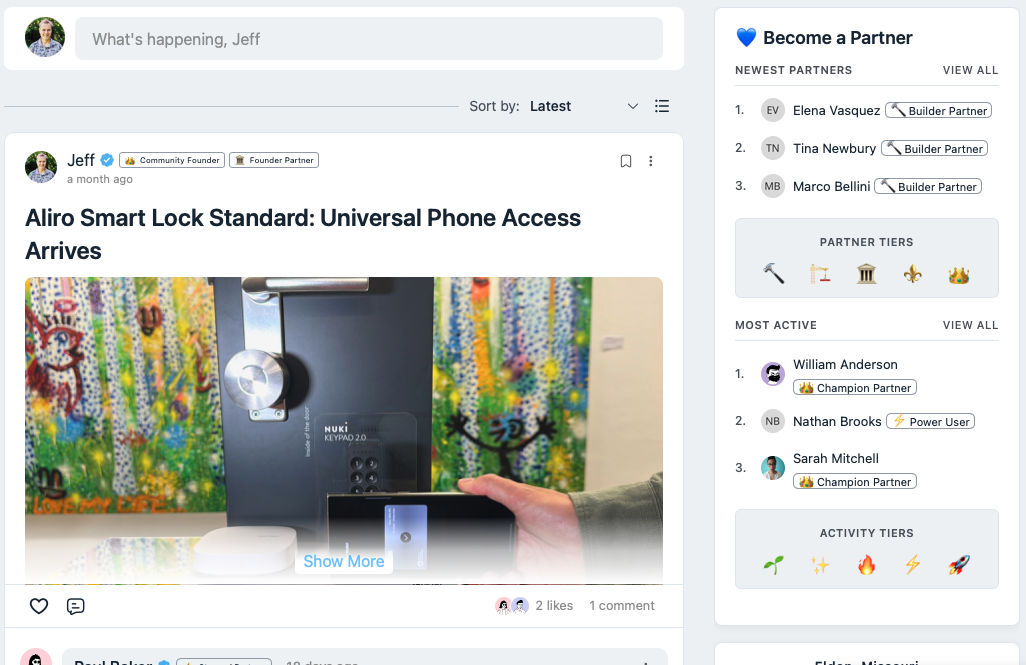 Partner widget in FluentCommunity sidebar