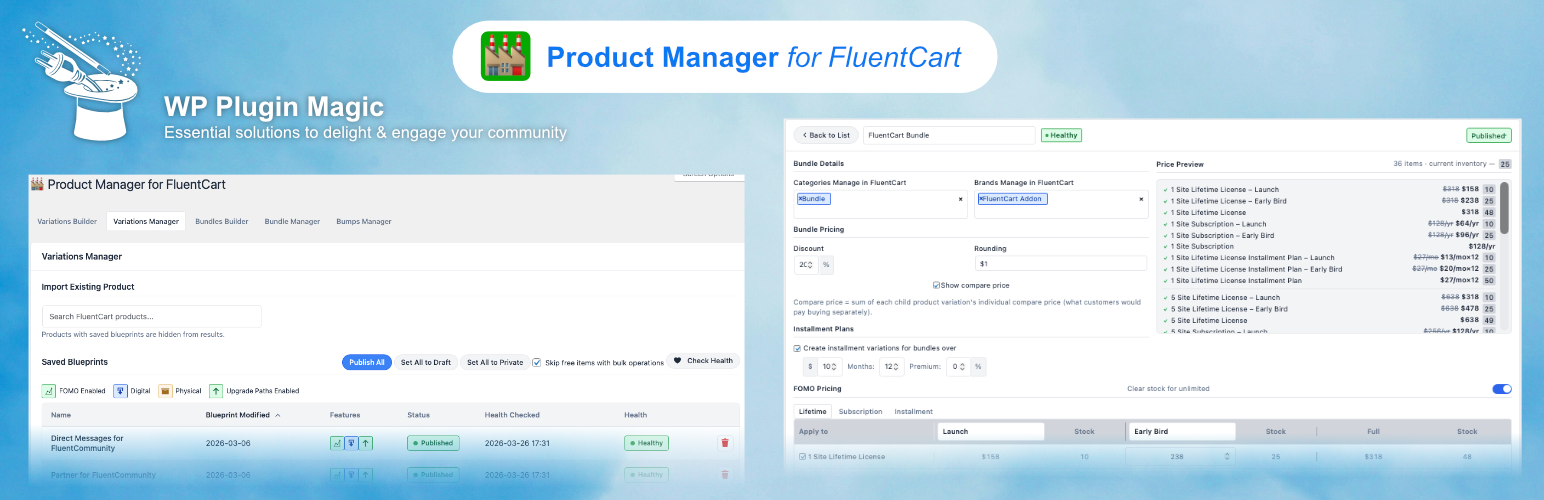 Product Manager for FluentCart